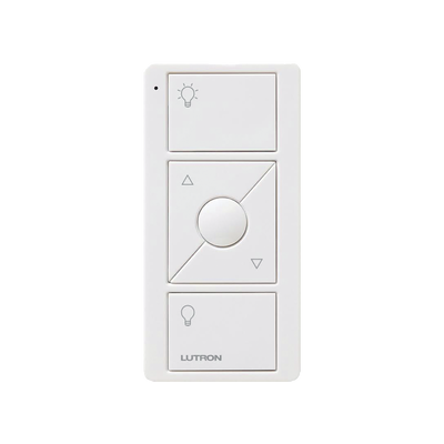 Control remoto PICO 3 botones encender/apagar, atenuador (dimmer) y botón favorito, complemente con un atenuador Caseta, RA2, RadioRa2. <br>  <strong>Código SAT:</strong> 39112403 <img src='https://ftp3.syscom.mx/usuarios/fotos/logotipos/lutron_electronics.png' width='20%'>  - LUTRON ELECTRONICS