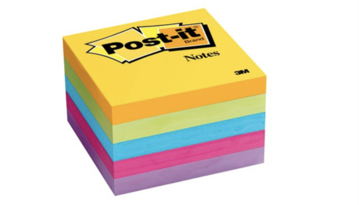 Notas Post-it Opp 3x3 pulgadas 45 hojas  4 diferentes colores a surtir (verde, azul, rosa o amarillo). Notas post-it opp super sticky (super adhesivo, doble poder de adhesion). Medidas: 3x3 pulgadas (76 mm x76mm). Cada pieza es un block con 45 hojas.                                               color a surtir variable                  - HB004684401