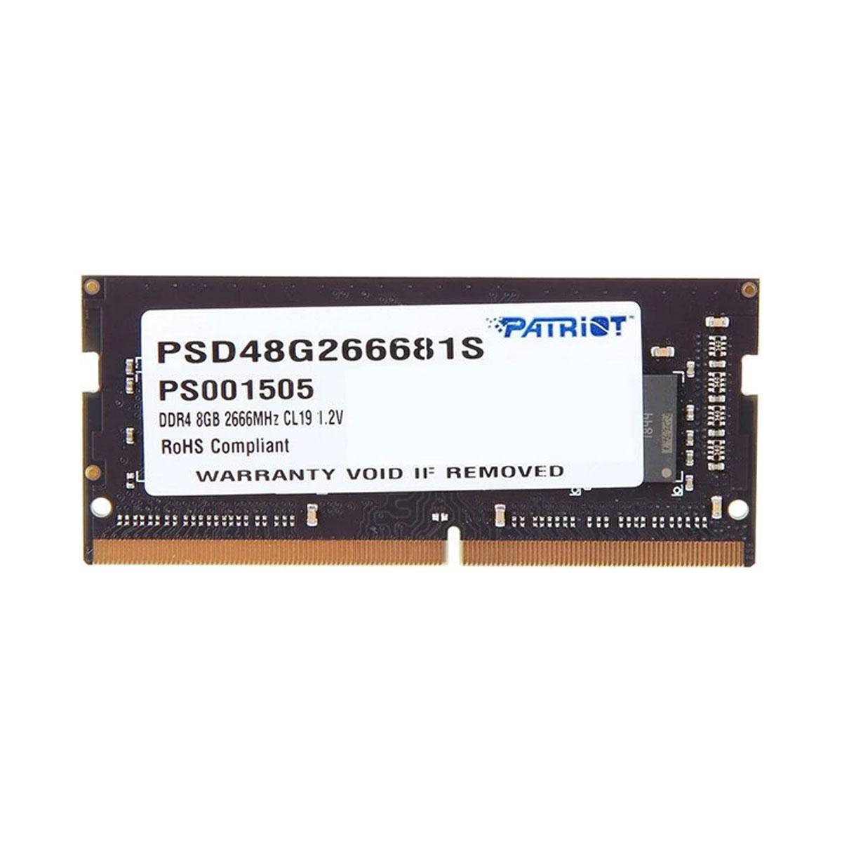 Memoria Sodimm Ddr4 Patriot  Psd48G266681S  Signature 8Gb 2666Mhz Cl19 - PSD48G266681S