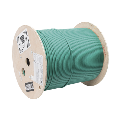 Bobina de Cable Blindado S/FTP de 4 pares, Cat7, Inmune a Ruido e Interferencias, LSZH (Bajo humo, Cero Halógenos), Color Verde, Bobina de 500 m <br>  <strong>Código SAT:</strong> 26121616 <img src='https://ftp3.syscom.mx/usuarios/fotos/logotipos/panduit.png' width='20%'>  - PANDUIT