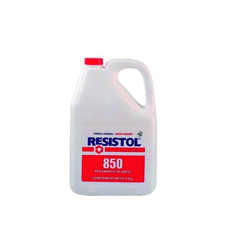 Pegamento blanco profesional Resistol 85 Pegamento profesional para artesanías en papel, cartón, cerámica, tela, madera, etc., secado transparente, viscosidad ideal para diversos materiales, color blanco.                                                                                             0 de 4 kg                                - HENKEL