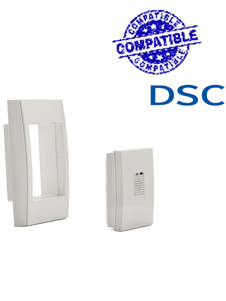 RISCO RG71F - VITRON Detector De Ruptura De Cristal / Grado 3 / Cableado Convencional /  9 Mts / Micrófono Omnidireccional DSP / Compatible con las Marcas DSC-BOSCH-AJAX (MULTITRANSMITER) - RISCO