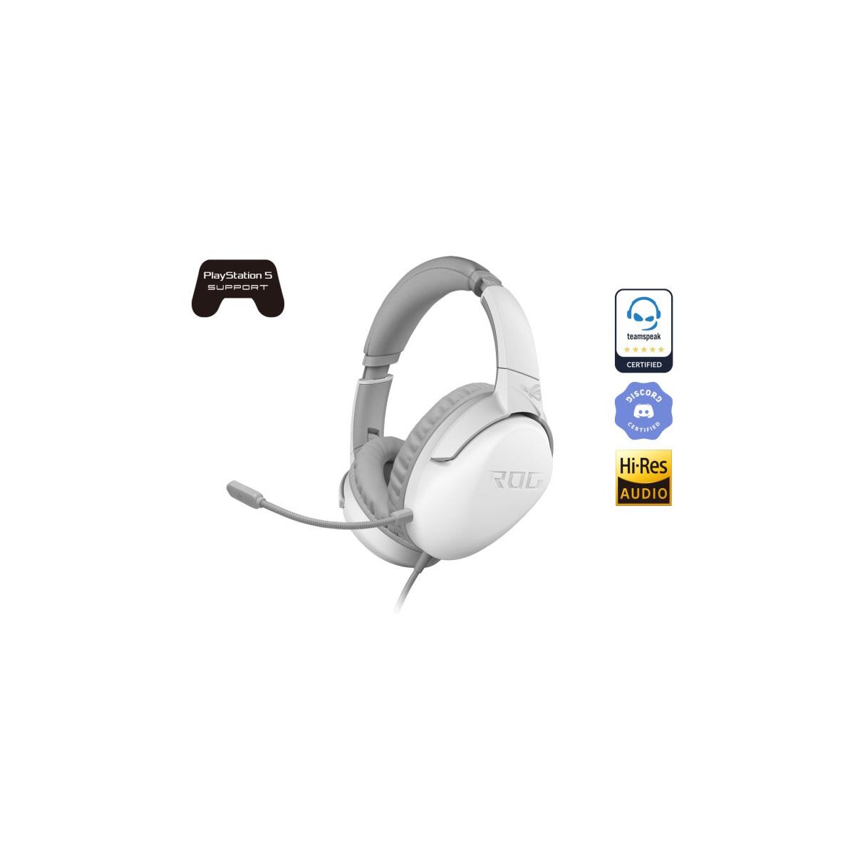 AUDIFONOS ASUS (ROG STRIX GO CORE ML) MOONLIGHT WHITE,3.5MM,PC,MAC,PS5,XBOX,SWITCH,HI-RES AUDIO - ASUS