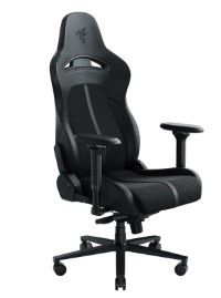 Razer Enki - Silla de juegos - reposabrazos - forma de T - inclinación - giratorio - espuma moldeada de poliuretano de alta densidad, poliuretano elastomérico (EPU), marco de acero, base de aluminio - negro - RZ38-03720300-R3U1