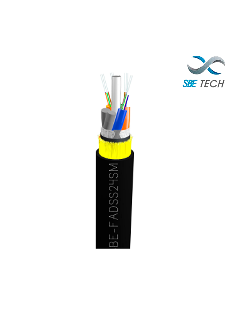 SBE TECH SBE-FOADSSNL24SM Fibra óptica ADSS / 24 hilos /  / 9/125 / Venta en múltiplos de 100 metros / Precio por metro MONOMODO - SBE-FOADSSNL24SM