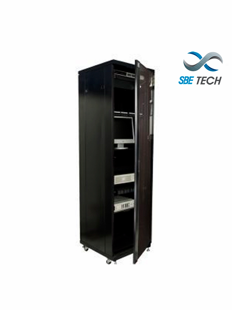 SBETECH SBE-GNL42URP600NL - Gabinete de Piso / 42 UR / Puerta de cristal / profundidad 600 mm - SBE-GNL42URP600NL