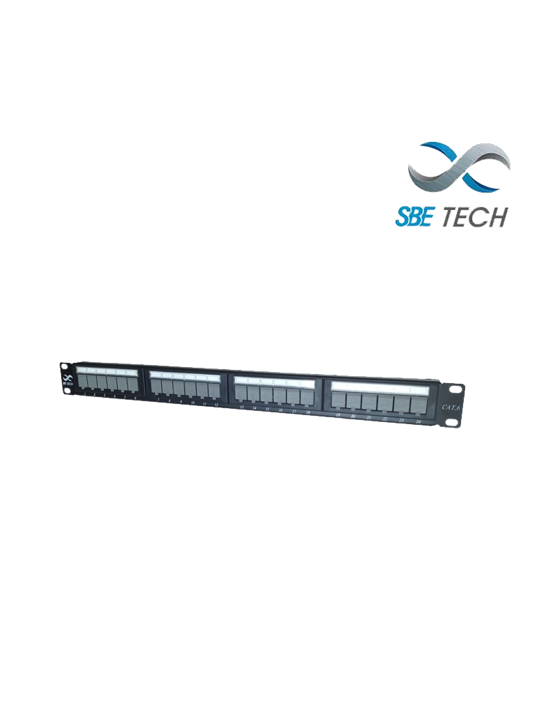 SBETECH PPC624P - Panel de parcheo categoría 6/ 24 puertos - SBE-PPC6-24