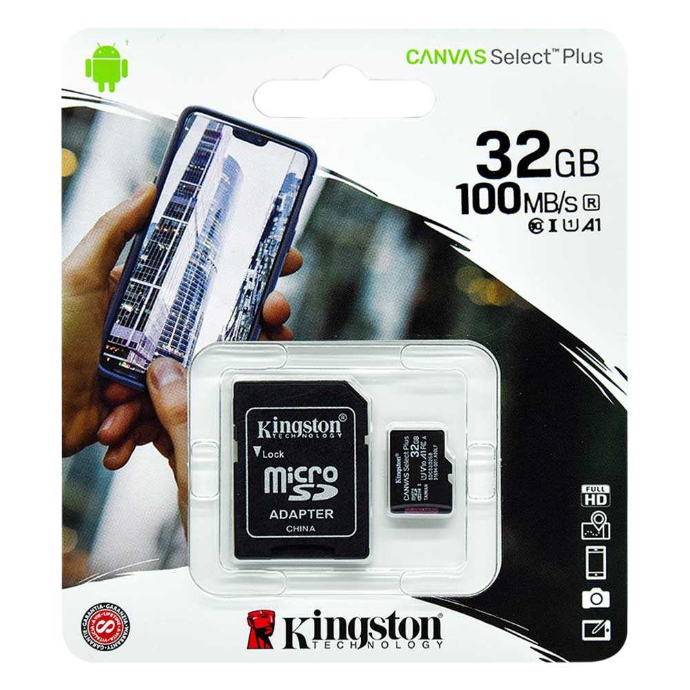 Kingston Canvas Select Plus - Tarjeta de memoria flash - 64 GB - A1 / Video Class V10 / UHS Class 1 / Class10 - microSDXC UHS-I - SDCS2/64GBSP
