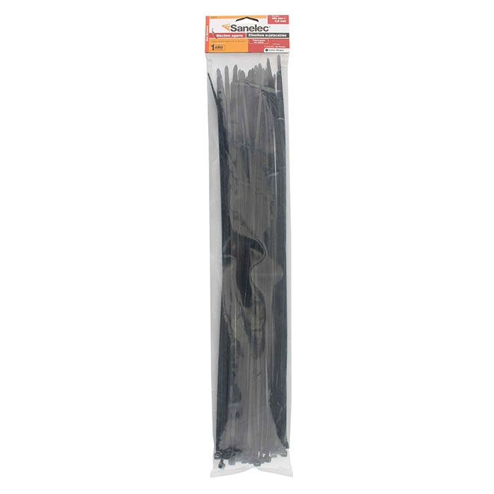 Cinchos de plástico santul 4.8 x 450mm b Bolsa con 50 cinchos plásticos color negro medidas 4.8 x 450mm marca Santul                                                                                                                                                                                     olsa de 50 pzas color negro              - SANTUL