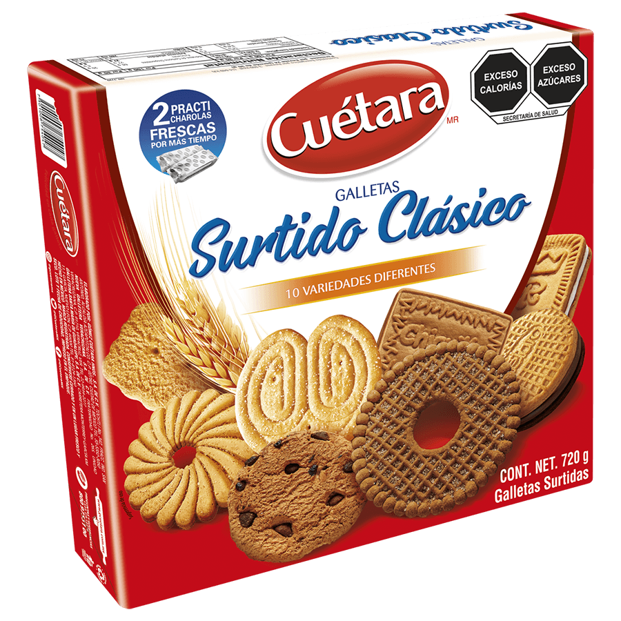 Galletas Cuétara surtido clásico 720 gr  Con el tradicional surtido para que degustes la presentación de las galletas que tanto te gustan con tus bebidas calientes favoritas. ofrécelas como botanas sencillas a tus invitados                                                                          .                                        - CUE700