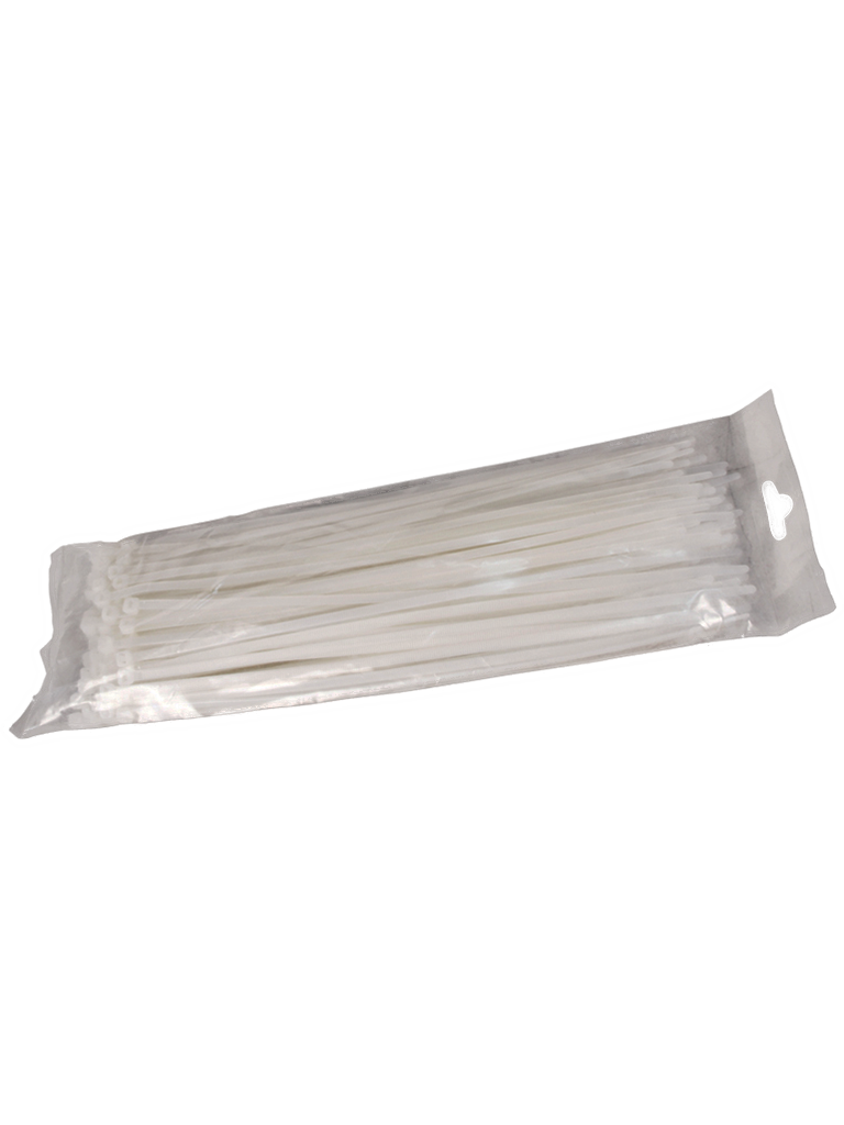 SBETECH CN48X450 - Cincho sujetacable / 4.8 mm X 450 mm / Blanco / Bolsa con 100 piezas / Nylon - SBE TECH