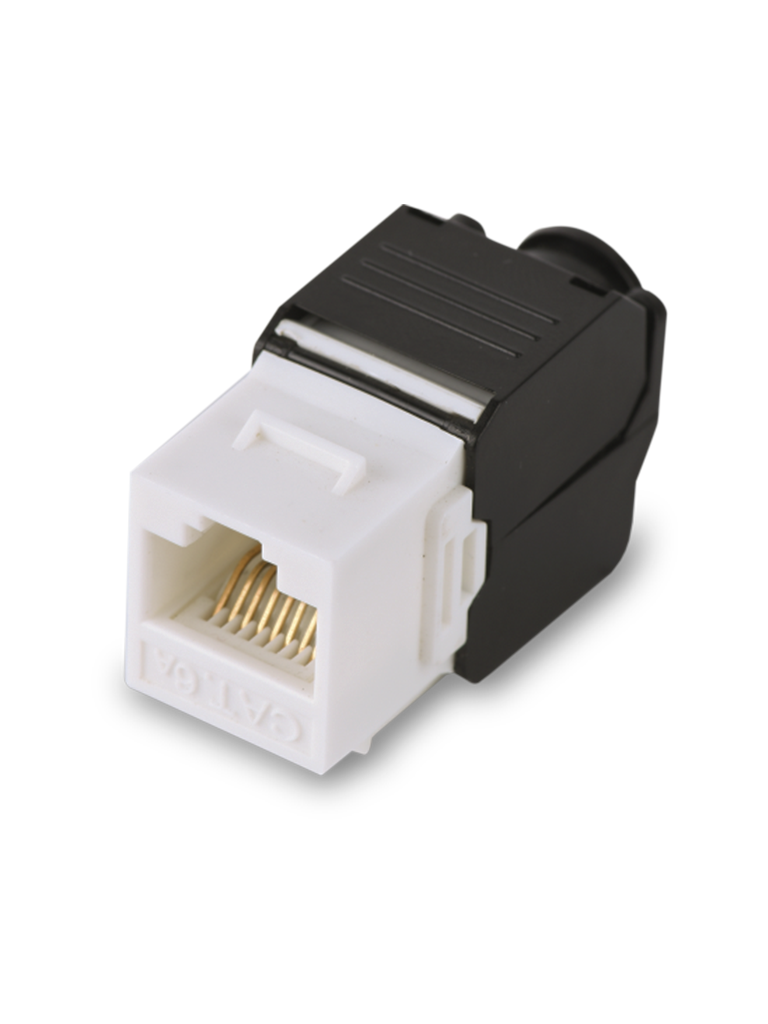 SAXXON M242C6A - Modulo jack keystone RJ45 / Armado sin herramienta / 8 Hilos / CAT 6A / Compatible con calibres  AWG 22-26 / Color blanco - SAXXON