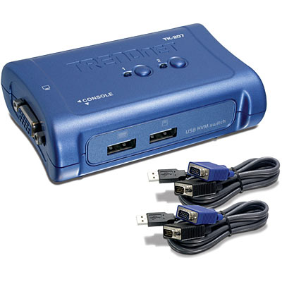 SWITCH USB KVM DE 2 PUERTOS   - Trendnet