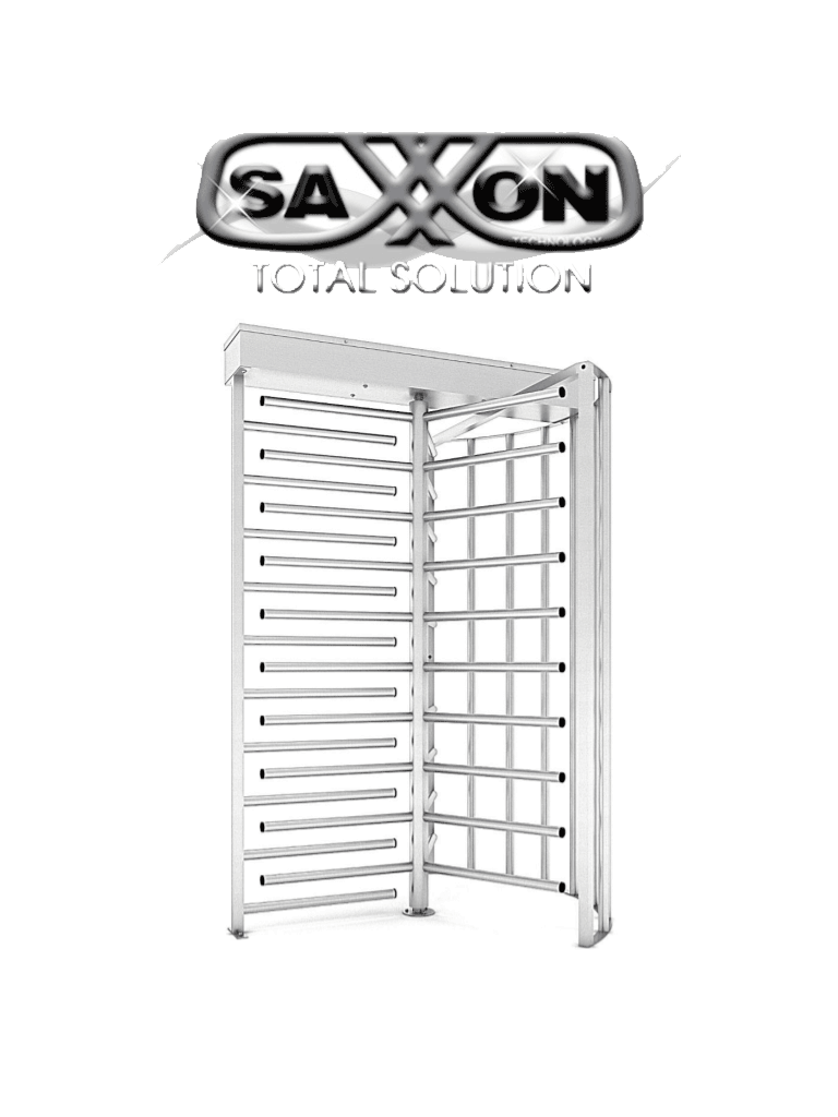 SAXXON GPC3 - Torniquete De Cuerpo Completo De Un Carril para control de Acceso / Bidireccional  / 100% Acero Inoxidable / Sobre Pedido - GUARDIAN PLUS C3