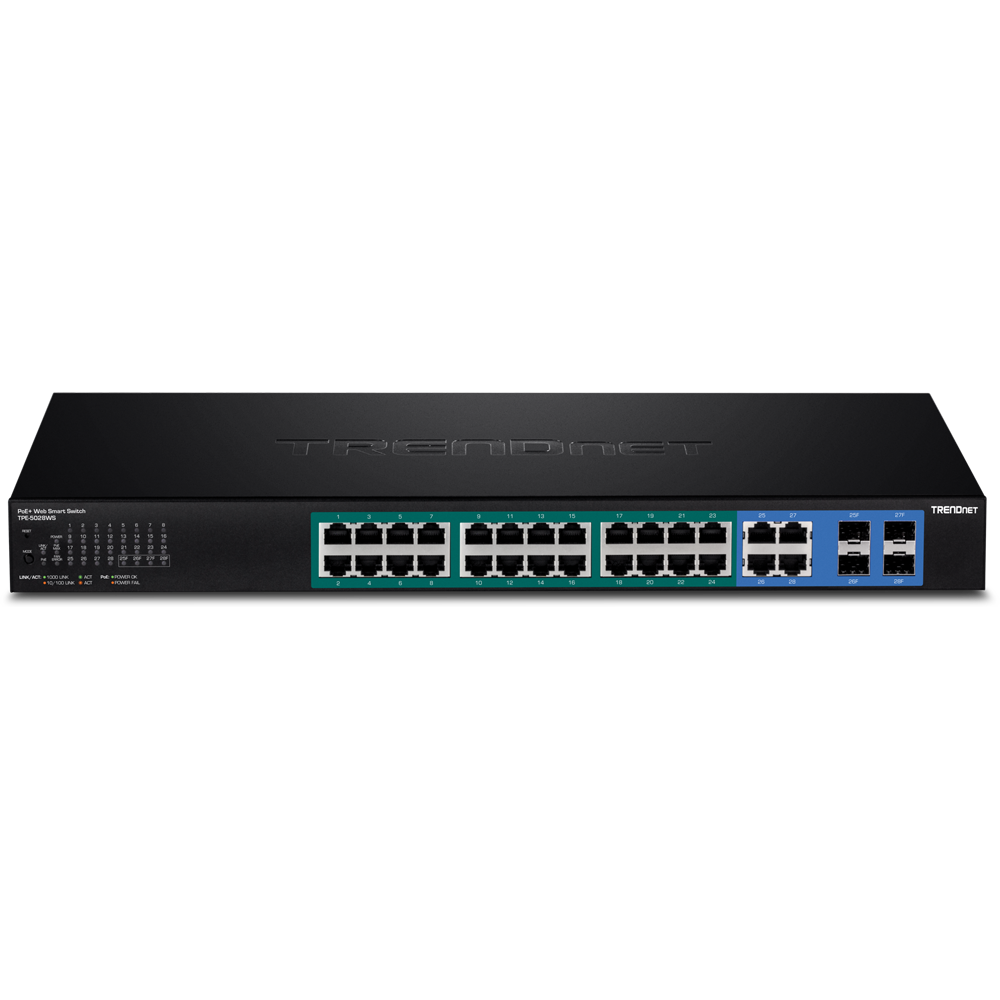 28-PORT GIGABIT WEB SMART POE  POE SWITCH 370W - Código: TPE-5028WS | Compra en Guadalajara