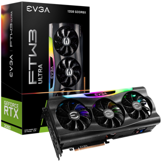 GPU EVGA GEFORCE RTX 3080 FTW3 ULTRA GAMING LHR 12GB GDDR6X 12G-P5-4877-KL - 12G-P5-4877-KL