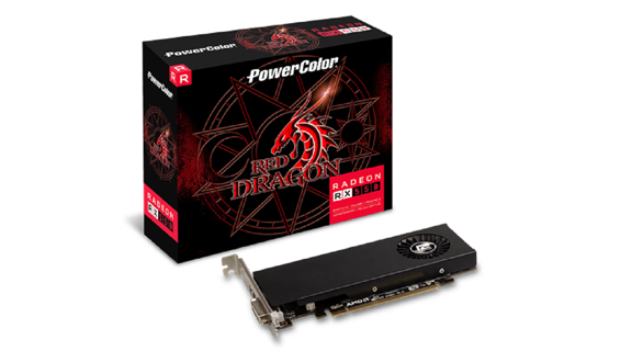 GPU POWER COLOR RED DRAGON RX 550 LOW PROFILE 4GB GDDR5 AXRX 550 4GBD5-HLE - AXRX 550 4GBD5-HLE