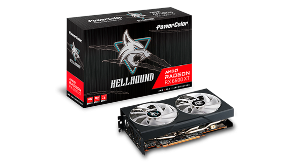 GPU POWER COLOR RADEON HELLHOUND RX 6600XT 8GB GDDR6 OC AXRX 6600XT 8GBD6-3DHL/OC - AXRX 6600XT 8GBD6-3DHL/OC