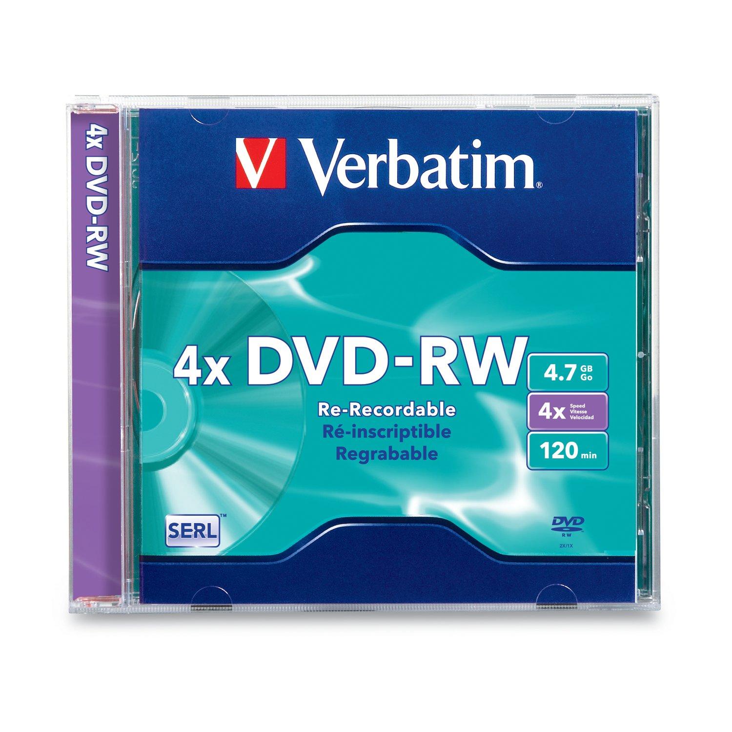 Dvd Rw Verbatim 4X 4 7Gb Single Jewel Case Vb94836 - VB94836