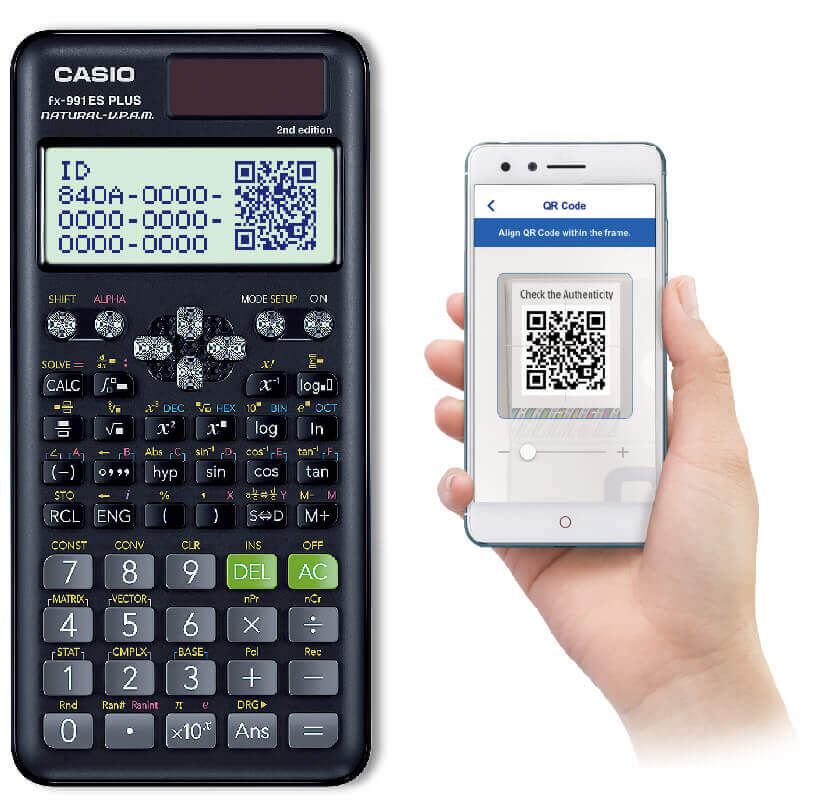 Calculadora científica 417 funciones CAS Enteros aleatorios, cálculos ratios, nuevo modo de ecuación, funciones estándar + adicionales, cálculo integral, diferencial y vectorial, 10 dígitos + exponente de 2 dígitos, dos modos de alimentación, dimensiones 11.1 x 80 x 162 mm - CASIO