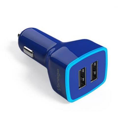 CARGADOR VORAGO AUTO AU-103 2 PUERTOS USB AZUL BLIS - AU-103-BL