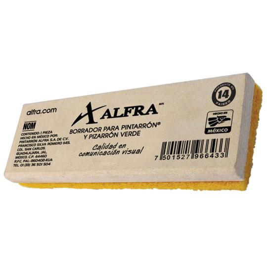 Borrador para pizarrón Alfra magnético   Fieltro de grueso espesor para facilitar el borrado, ideal para Pintarrón y pizarrón metálico, borrador imantado permite colocarlo sobre superficies metálicas.                                                                                                 .                                        - ALFRA