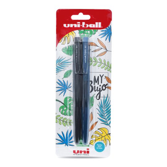 Bolígrafo fino de gel retráctil Uni-B    Colores negro y azul, punto fino 0.7 mm, tecnología super INK que protege contra agua, decoloración y fraude, con grip para mejor agarre, rendimiento 700 m, Tip Seal para evitar chorreo.                                                                      0.7 mm colores negro y azul              - AZOR