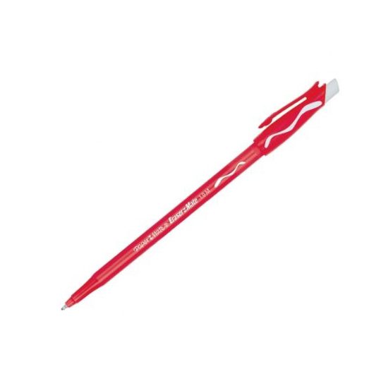 Boligrafo borrable Eraser mate rojo p    Boligrafo eraser mate de tinta borrable color rojo, cuerpo redondo y de  material plastico color rojo, se puede escribir y borrar limpiamente ya que incluye una goma en el tapon con la que puedes borrar facilmente la tinta                                  o mediano 1 pieza                        - PAPER MATE