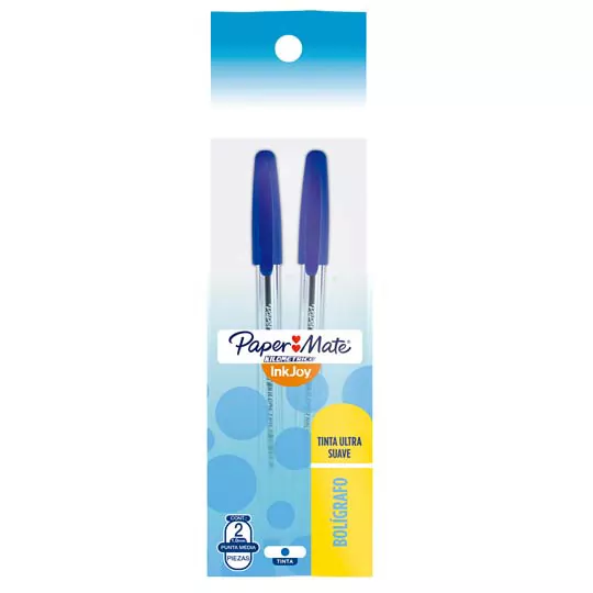 Boligrafo ST kilometrico azul punto medi Barril triangular de plastico transparente, practico clip en tapa y sistema de tinta inkjoy color azul, punto mediano (1.0 mm), se desplaza con gran suavidad                                                                                                   ano caja con 12 piezas                   - LA3531