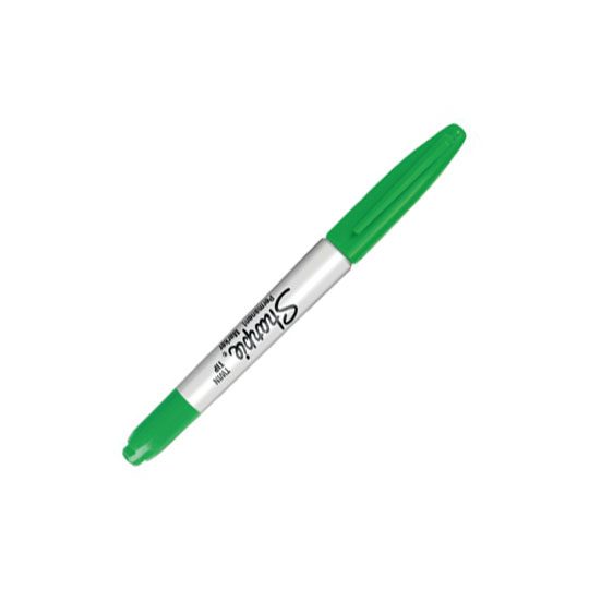 Marcador Sharpie doble punta verde 1 pie Marcador permanente sharpie doble punta verde, una punta en ultrafina verde, con un grosor de trazo 0.5 mm y otra punta verde punto fino, con un grosor de trazo 0.9 mm                                                                                         za                                       - 1812775