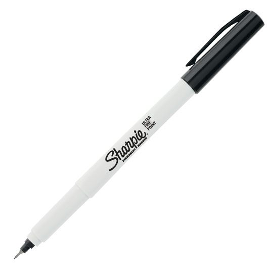 Marcador permamente Sharpie ultra fino 1 Marcador permanente sharpie ultrafino negro, una punta que traza con  un grosor de trazo 0.5 mm, pinta entodo tipo de superficie, madera, carton, metal, vidrio, etc                                                                                            pieza                                    - BEROL