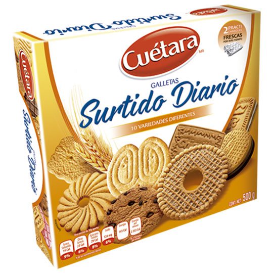 LM-Galletas Cuétara surtido especial 500 Con el tradicional surtido para que degustes la presentación de las galletas que tanto te gustan con tus bebidas calientes favoritas. ofrécelas como botanas sencillas a tus invitados - CUETARA