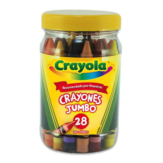 Crayones Crayola Jumbo 10.16 x1.27cm 28  Coloración más fácil y colores más reales, colores varios                                                                                                                                                                                                       piezas                                   - CRAYOLA