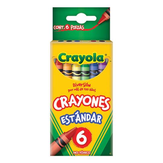 Crayones Crayola Estándar 9.21 cmx.7.9 c crayon crayola, colores varios coloración más fácil y colores más reales.                                                                                                                                                                                       m 6 piezas                               - CRAYOLA