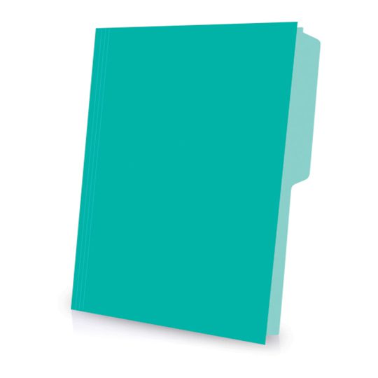 Folder de color Pendaflex carta color aq Papel manila color stock de 9.5 pts., doble tonalidad: interior y exterior para evitar la perdida de documentos, pre-suajado superior y lateral para broche de 8 cm, dobleces adicionales para expansión de hasta 2 cm, caja con 50 piezas.                     ua ceja 1/2 caja con 50 pzas             - C0050 1/2 AQU