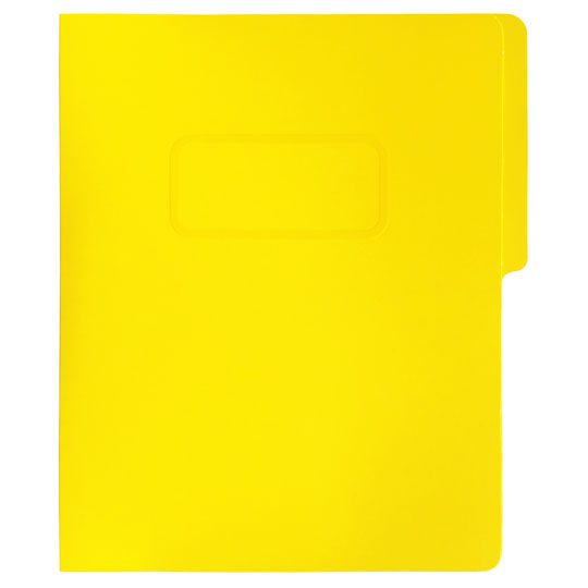 Carpeta pressboard con broche Fortec car Carpeta de 1/2 ceja redondeada, elaborada en cartulina de 14 puntos, broche metálico de 8 cm y suaje de expansión, capacidad para 300 hojas, medida: 29 x 24 cm.                                                                                                ta color amarillo, paquete c/10 pzas     - FORTEC