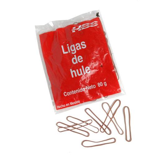 Ligas Hercules de hule natural no. 18. b Ligas de hule natural no.18, Es ideal para sujetar o mantener tus documentos, objetos, u otras diversas funciones o manualidades                                                                                                                                olsa con 80 gramos                       - 750222073037-6