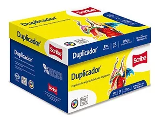 Papel bond Scribe duplicador oficio blan Medidas 21.59x34. caja con 10 resmas de 500 hojas c/u maxima funcionalidad en todos los sistemas de impresion offset, copiadora, laser, digital, ink jet, fax, maximo contraste para impresiones con colores mas vivos y textos mas nitidos, con tecnologia col cura 99% 78gr.                           - SCRIBE DUPLICADOR