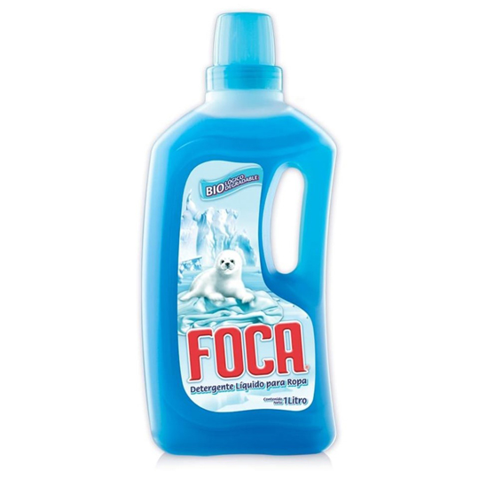 Detergente liquido biologico y biodegrad Líquido biologico y biodegradable. ideal para el lavado de ropa blanca y color. presentación en botella de 1 Lt.                                                                                                                                                able Foca botella de 1 Lt.               - FOCA