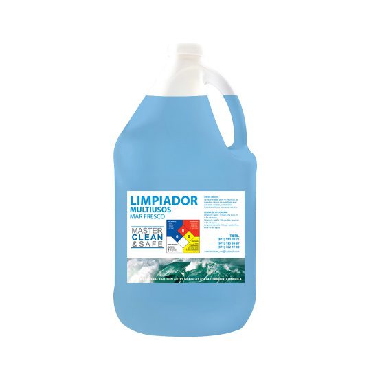 LM-Limpiador multiusos Tipps line aroma  Para limpieza de piso, pared, baño y areas en general. ayuda a eliminar malos aromas y bacterias asi como polvo, grasa y mas. ideal para limpieza de oficina, salones, escuelas, gimnasios, etc. presentación aroma mar fresco 5 Lt.                            fresco 5 Lt.                             - QUI0372TL