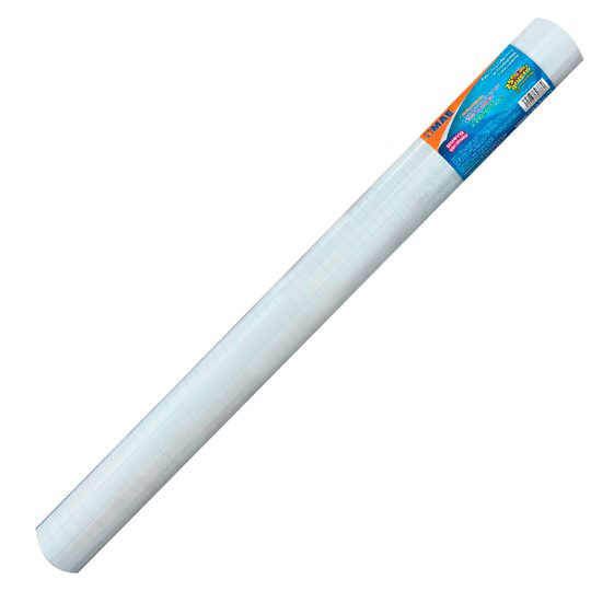 Rollo de mica autoadherible de 45 cm x 5 Rollo de pvc transparente autoadherible, permite corregir el pegado (pega y despega), su papel con cuadrícula facilita la medida y corte, espesor de 70 micrones                                                                                                m                                        - 4505T