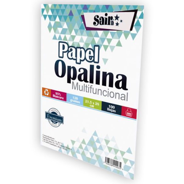 Papel opalina blanca tamaño carta blancu Medidas: 21.5x28. paquete de 100 hojas, para impresoras : offset/ serigrafía/ inkjet y láser                                                                                                                                                                    ra 95% 120 gr                            - Código: 130652 | Compra en Guadalajara