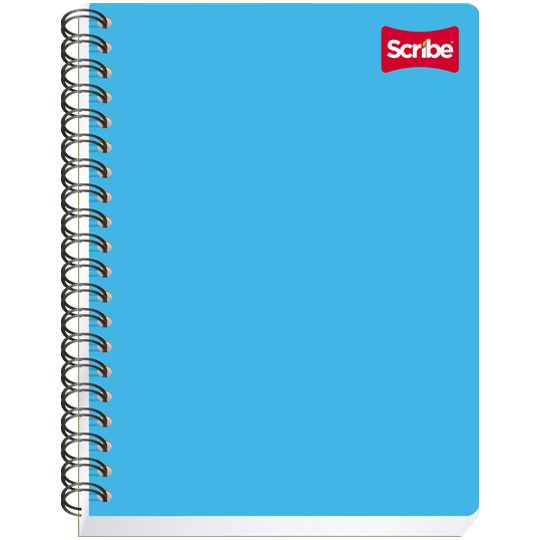 Cuaderno Scribe profesional clásico raya Espiral doble, pasta semi rígida, 100 hojas, cartón resistente, colores surtidos                                                                                                                                                                                , con 100 hojas                          - SCRIBE