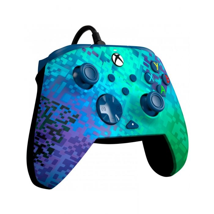 REMATCH XBOX WIRED CONTROLER  GLITCH GREEN CAJA MALTRATADA - NULL