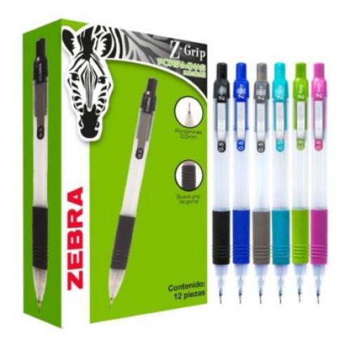 Lapicero Zebra Z-Grip 0.5mm Color Gris - 6520-07