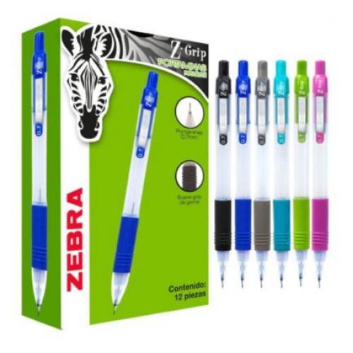 Lapicero Zebra Z-Grip 0.7mm Color Azul Gris - 6533-07