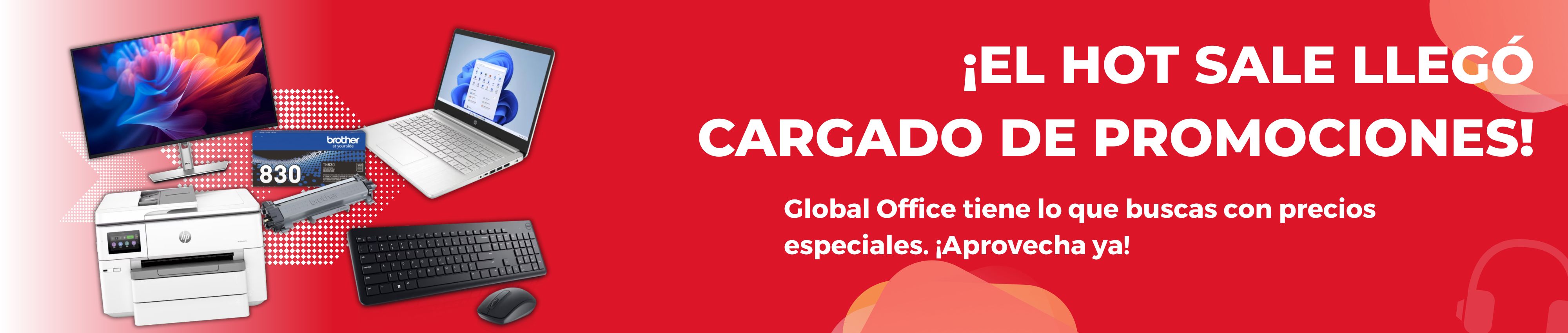 Compra laptops, impresoras, cámaras de seguridad y más en Global Office. Ofrecemos productos de tecnología, línea blanca, y sistemas CCTV con envío en todo México.